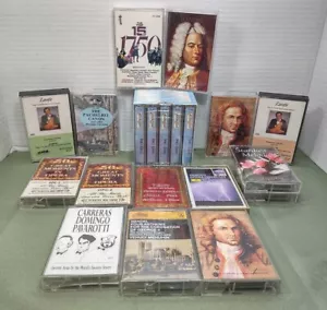 π Used various Opera Music & Piano Cassette untested Carreras Domingo Pavarotti - Picture 1 of 15