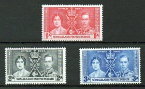 Somaliland Protectorate 1937 Coronation MNH set S.G. 90-92 - Picture 1 of 1