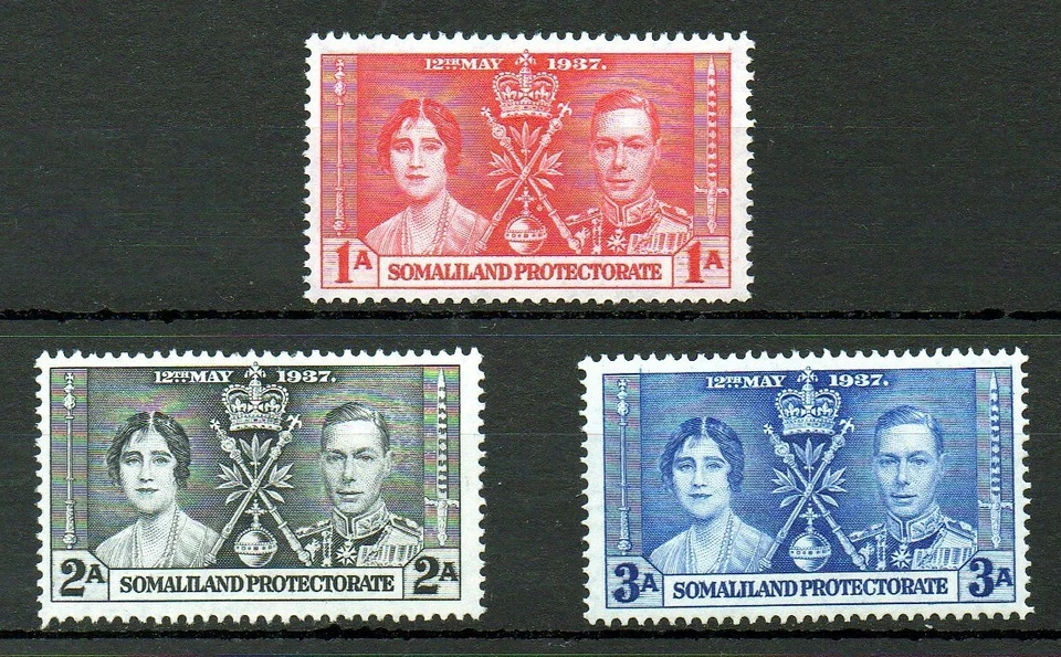 Somaliland Protectorate 1937 Coronation MNH set S.G. 90-92 - Image 1 of 1