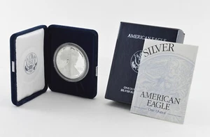 1994-P American Silver Eagle PROOF 1 Oz Silver - Coin & Box & COA - Picture 1 of 5