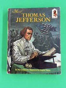 Vintage MEET THOMAS JEFFERSON Hardcover Book by Marvin Barrett, Illustrated - Picture 1 of 10