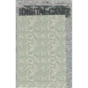 1/16 ERDL U.S. CAMUFLAJE DIGITAL CrossDelta 16-001 PLAMODELO INFANTERÍA CALCOMANÍA - Imagen 1 de 1