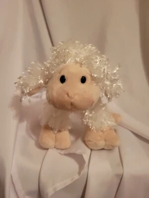 GANZ WEBKINZ WHITE EASTER SHEEP LAMB HM201 7” PLUSH STUFFED ANIMAL (NO CODE) - Image 1 of 2