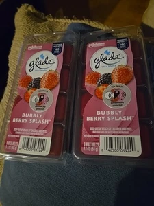 Glade Wax Melts - BUBBLY BERRY SPLASH - 2 Confezioni / 16 Cera Melts Totale, NUOVO - Foto 1 di 4