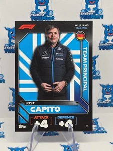 2022 Topps Turbo Attax F1 Formula 1 Jost Capito Williams TEAM PRINCIPAL #75 - Foto 1 di 2