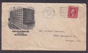1913 ad cover Shymanski & Sons Louisville KY to Richard Perwien Chicago IL - Picture 1 of 2
