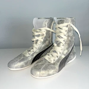 Seltene Puma Eskiva Marke Hi Metallic Gold Silber Box Sneaker Größe 9 - Bild 1 von 7