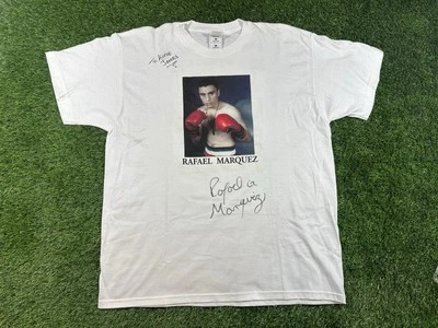 复古 Rafael Marquez 拳击衬衫亲笔签名 Y2K 墨西哥 — 第 1/4 张图片