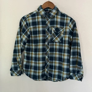 L.L. Bean Kinder Jungen blau grün kariert Flanell 100 % Baumwolle Medium 10-12 - Bild 1 von 5
