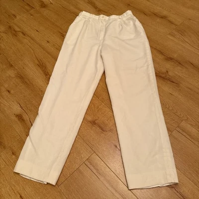 Antiga Calça de Lã Pendleton Creme Plissado Forrado Bolsos Inverno Clássico Feminino 12 - Imagem 1 de 4