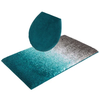 my home ELIF Blau/Grau, Badematte & WC-Deckelbezug, 2-tlg. UVP:89,99€ (3770) - Bild 1 von 4