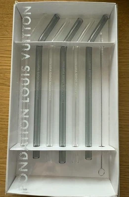 Juego de 6 pajitas de vidrio gris transparente FONDATION LOUIS VUITTON Foto 1 de 2