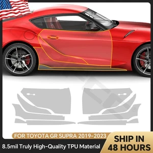 For Toyota GR Supra 2019-2023 Doors Precut Paint Protection Film Clear PPF TPU - Picture 1 of 20