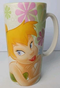 DISNEY STORE Tinkerbell Tall Ceramic Mug Multicolour Peter Pan H16cm Vgc - Picture 1 of 9
