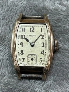 VTG 10k GRP large antique Art Deco KELTON mens watch. Parts/Repair !! - Picture 1 of 8
