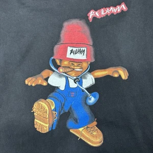 Vtg Redman T-Shirt Blazing Hip Hop FunkDoc.com Rapper Reggie Noble Art 3XL Black - Picture 1 of 11
