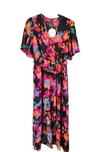 Shein Midi New With Tags Maxi V Neck Wrap Style With Belt XL Uk 16 - Picture 1 of 10