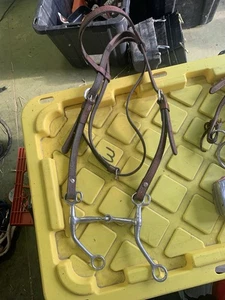 Used Western Bridle With Snaffle Bit - Picture 1 of 4