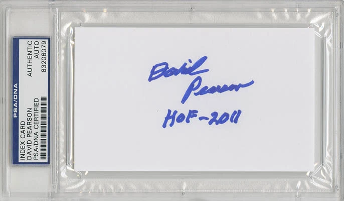 David Pearson SIGNED 3x5 Index Card + HOF 2011 NASCAR LEGEND PSA/DNA AUTOGRAPHED - Image 1 of 1
