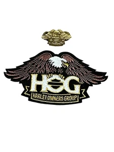 Eagle Patch & Pin Harley Davidson Owners Group HOG - NEW UNUSED - Picture 1 of 4