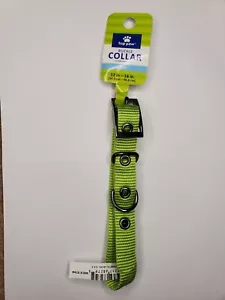 Petsmart Top Pfotenschnalle verstellbares Halsband limettengrün Gun Metal KLEIN (12 Zoll-16 Zoll) - Bild 1 von 2