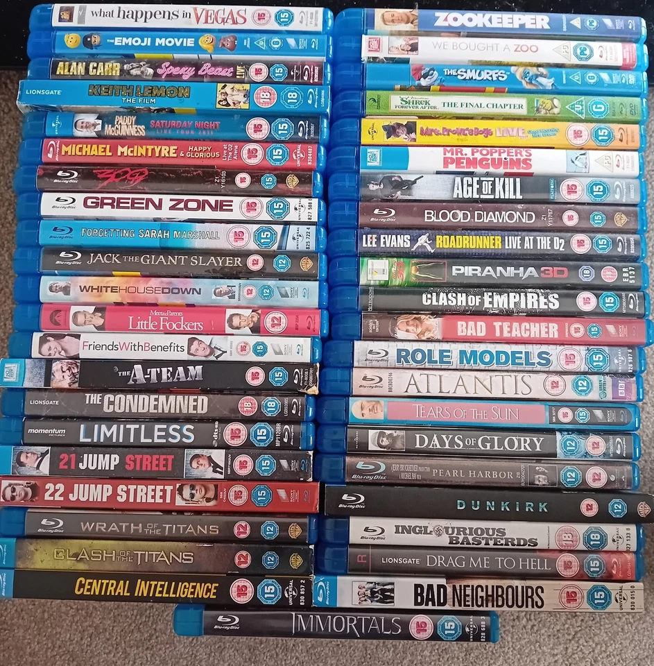 Various blu ray films £3-£5 - Image 1 of 1