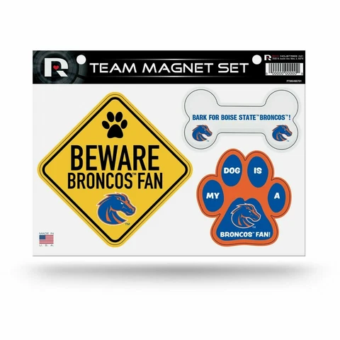 NEW! BOISE STATE BRONCOS PET DOG MAGNET SHEET SET BEWARE FAN LICENSED Cover