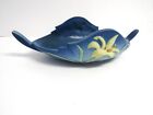 Roseville Pottery Blue Zephyr Lily Double Handle Bowl (475-10) - GUC