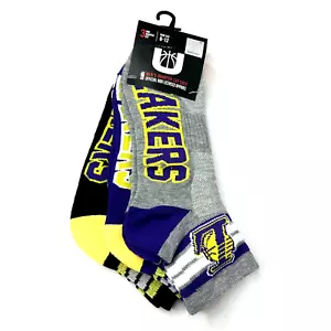 3 paia scarpe da uomo ufficiali NBA taglio quarto taglia 6-12 Lakers nuove con etichette colore asst.color - Foto 1 di 18