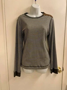 NWOT LAUREN RALPH LAURE100% COTTON SUEDE TRIMMED LONG SLEEVE TOP XL RE$98.00 - Picture 1 of 5
