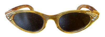 Vintage 50s AO Cat Eye Glasses Eyeglasses Sunglasses Frame embellished Made USA - Image 1 of 4