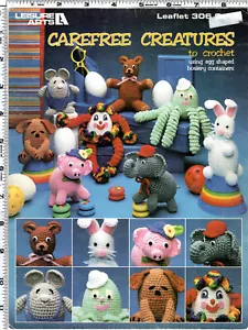"Carefree Creatures to Crochet" using egg shaped hosiery contai Leisure Arts 306 - Picture 1 of 2