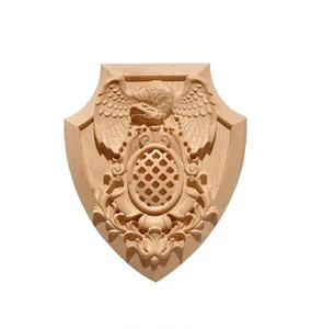 Eagle Badge 5-1/2" x 4-1/2" x 3/4" Mahogany, Cherry, Hard Maple, Red Oak - Picture 1 of 10