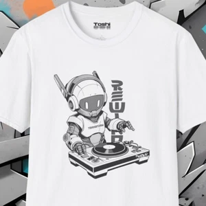 Robot Transform DJ Tee Unisex Erwachsene T-Shirt HIP HOP Anime Graffiti-Style Design - Bild 1 von 57