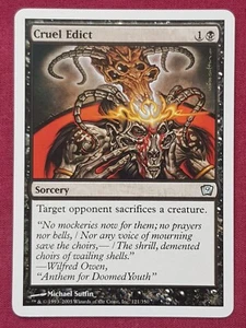Magic The Gathering 9TH EDITION CRUEL EDICT black card MTG - Picture 1 of 2