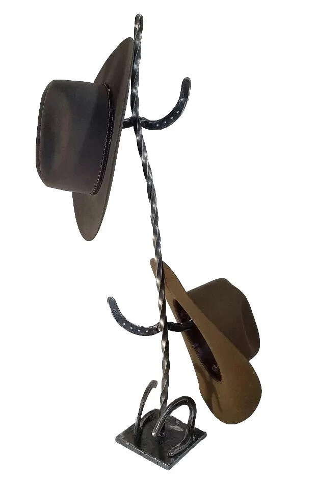 Estante para sombreros de vaquero: herradura, decoración de arte de metal occidental rústico, regalo para amantes de los caballos  Foto 1 de 2