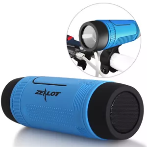 Bluetooth Bicycle Speaker Flashlight Bluetooth Speakers Music Player Power Bank - Picture 1 of 13
