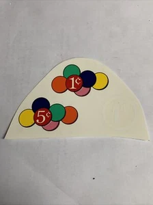 2 Decals 1c And 5c Gumball Vending - Picture 1 of 3