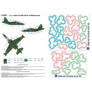 Masks clover camouflage Su-25UB Ukrainian Air Forces FOXBOT FM 32-013 Scale 1:32 - Picture 1 of 24