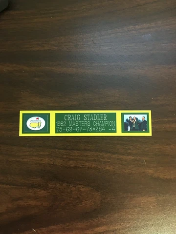 CRAIG STADLER 1982 MASTERS CHAMP ENGRAVED NAMEPLATE FOR PHOTO/DISPLAY/POSTER Cover