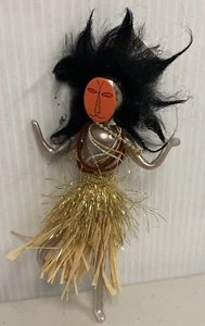 Soffieria de Carlini Ornament Figur Italien Stammes Tänzerin Gras Hula Rock Maske - Bild 1 von 7