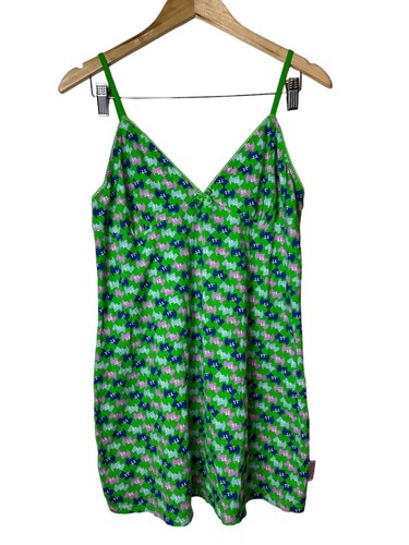 VALENTINO Abito slip babydoll vintage diciassette floreale cami fiocco lounge junior taglia media