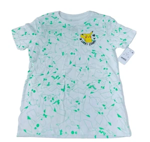 Pokemon Boys Pikachu Lucky Charm Graphic T-Shirt St Patrick's Day White Small - Picture 1 of 7