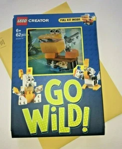 Hallmark Birthday Card ~ Lego Full Set 62pcs ~ Creator GO WILD ~ Build Animals - Picture 1 of 4