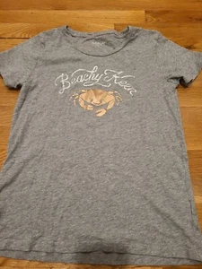 J.Crew Womens Size S Gray Beachy Keen Copper Crab Collectors Tee 100% Cotton  - Picture 1 of 5