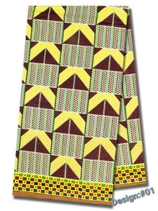 African Kente Ghana Wax Print Fabrics Cloth Ankara 100% Cotton 6 Yards New Multi - Picture 1 of 1