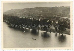 Prag Tschechien 1962 - Industrie an der Moldau - Ruderboot - Altes Foto 1960er - Picture 1 of 2