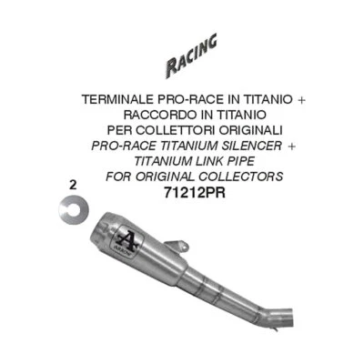 Marmitta ARROW slip-on pro-race racing per Ducati 797 MONSTER 2017-2018 Foto 1 de 4