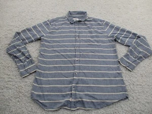 Marine Layer Shirt Mens Larger Blue Striped Casual Button Outdoor Preppy Logo A2 - Picture 1 of 8