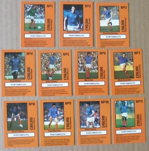 PORTSMOUTH FOOTBALL CARDS by TEAM TACTIX 1986 Trading Cards Set OF 11 - Picture 1 of 12